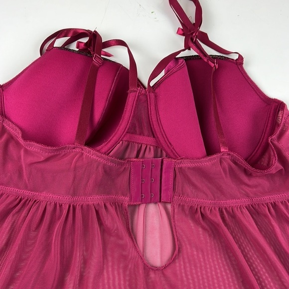DREAMGIRL Fuschia Negligee Slip 3XL - Picture 5 of 6